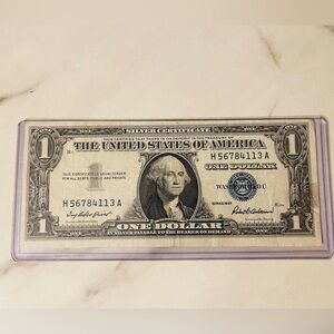 Crisp Series 1957-A US $1 One Dollar Bill Silver Certificate Uncirculated